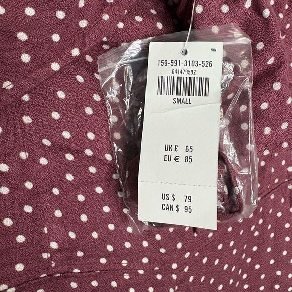 Abercrombie and Fitch Polka Dot Tie front Jumpsuit NWT - Picture 2 of 4